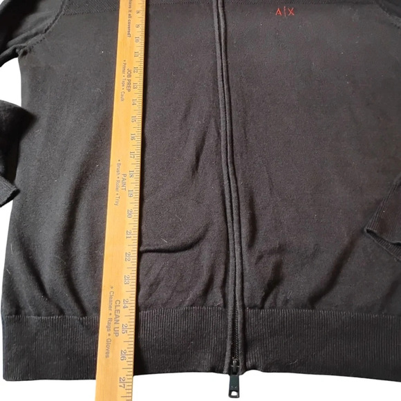 Armani Exchange Navy Blue Zip Up Cardigan, Large - Picture 6 of 9